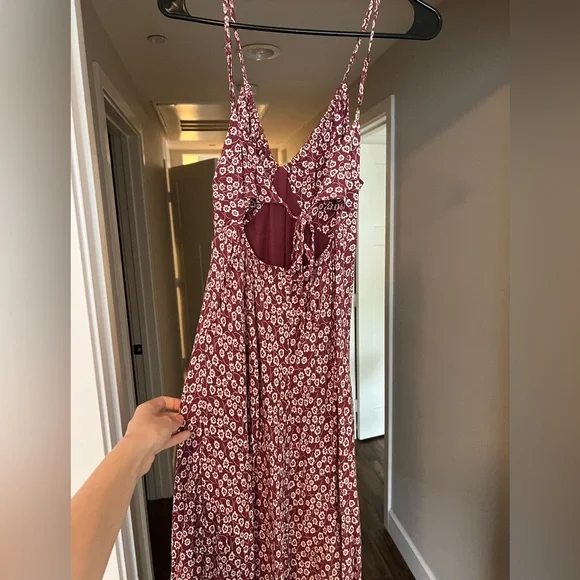 Wild Fable Floral Women's Tie Back Midi Dress - Picture 2 of 7